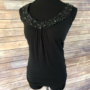 Charolette Russe black beaded tank